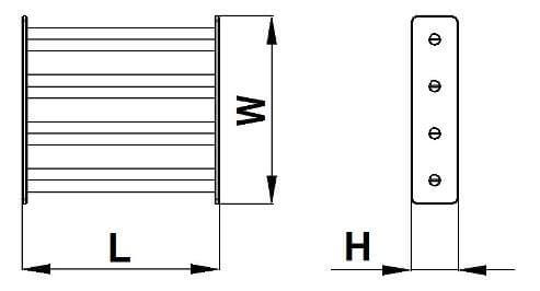 size of magnetic grid and grates